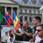 Ľudová strana Naše Slovensko na proteste proti islamizácii v rumunskej Bukurešti