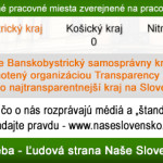 Banskobystrický samosprávny kraj bol vyhodnotený ako najtransparentnejší na Slovensku
