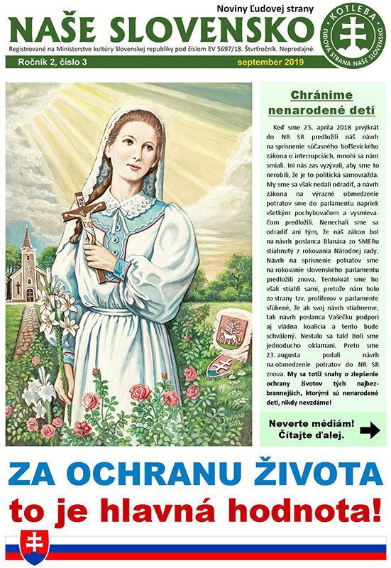 Noviny ĽS Naše Slovensko - september 2019